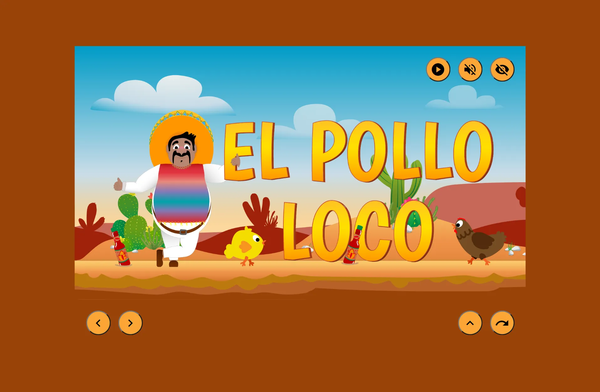 El Pollo Loco - game developed by me Screenshot of the game El Pollo Loco, which I implemented.